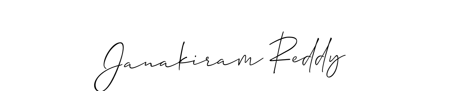 How to make Janakiram Reddy name signature. Use Allison_Script style for creating short signs online. This is the latest handwritten sign. Janakiram Reddy signature style 2 images and pictures png