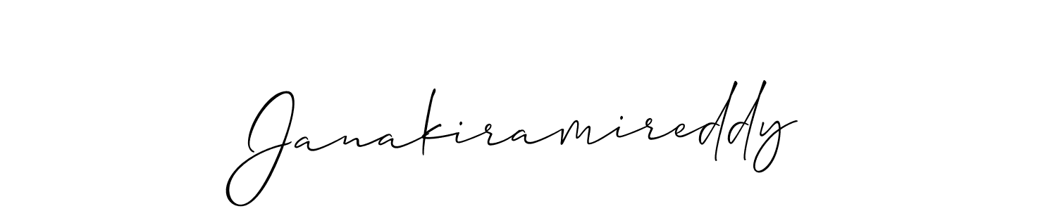 How to make Janakiramireddy signature? Allison_Script is a professional autograph style. Create handwritten signature for Janakiramireddy name. Janakiramireddy signature style 2 images and pictures png