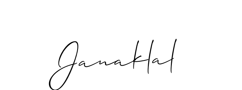 How to make Janaklal signature? Allison_Script is a professional autograph style. Create handwritten signature for Janaklal name. Janaklal signature style 2 images and pictures png