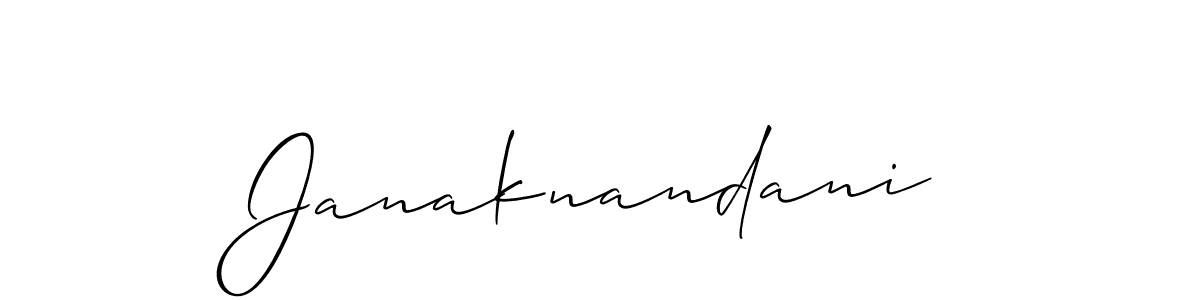 Also You can easily find your signature by using the search form. We will create Janaknandani name handwritten signature images for you free of cost using Allison_Script sign style. Janaknandani signature style 2 images and pictures png