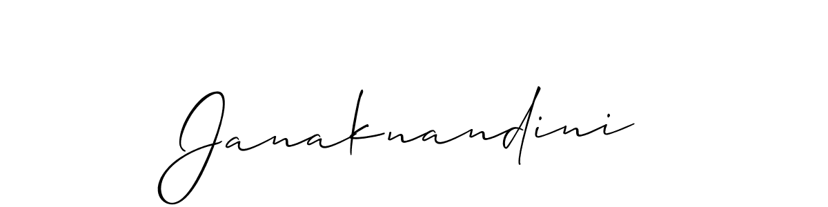 Make a beautiful signature design for name Janaknandini. With this signature (Allison_Script) style, you can create a handwritten signature for free. Janaknandini signature style 2 images and pictures png