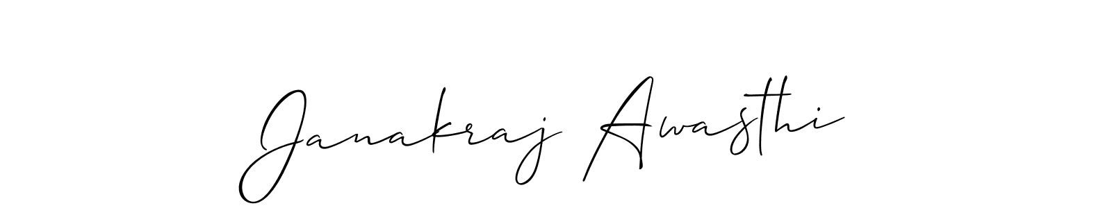 Make a beautiful signature design for name Janakraj Awasthi. With this signature (Allison_Script) style, you can create a handwritten signature for free. Janakraj Awasthi signature style 2 images and pictures png