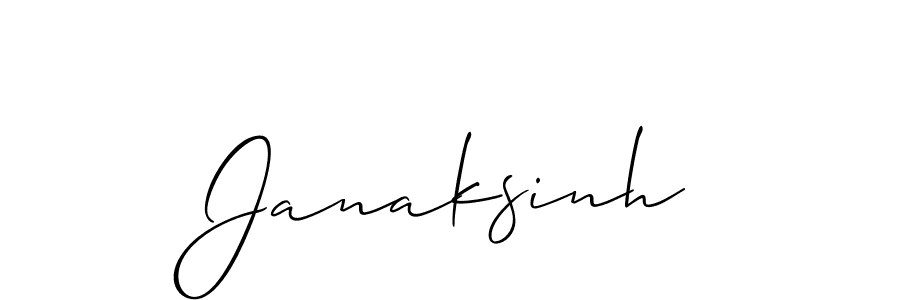 How to make Janaksinh name signature. Use Allison_Script style for creating short signs online. This is the latest handwritten sign. Janaksinh signature style 2 images and pictures png