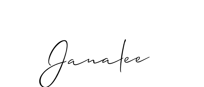 Similarly Allison_Script is the best handwritten signature design. Signature creator online .You can use it as an online autograph creator for name Janalee. Janalee signature style 2 images and pictures png