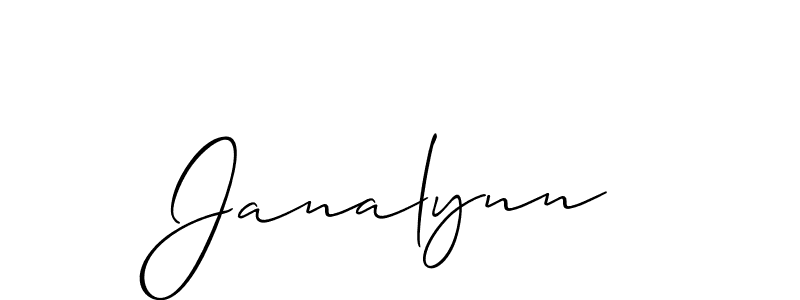 Create a beautiful signature design for name Janalynn. With this signature (Allison_Script) fonts, you can make a handwritten signature for free. Janalynn signature style 2 images and pictures png