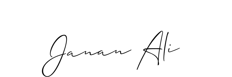Also You can easily find your signature by using the search form. We will create Janan Ali name handwritten signature images for you free of cost using Allison_Script sign style. Janan Ali signature style 2 images and pictures png