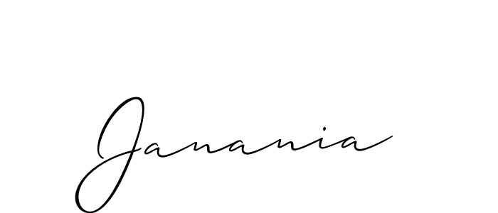 Also we have Janania name is the best signature style. Create professional handwritten signature collection using Allison_Script autograph style. Janania signature style 2 images and pictures png