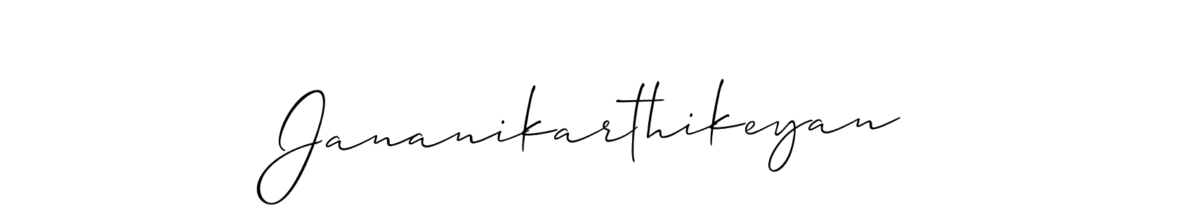 Jananikarthikeyan stylish signature style. Best Handwritten Sign (Allison_Script) for my name. Handwritten Signature Collection Ideas for my name Jananikarthikeyan. Jananikarthikeyan signature style 2 images and pictures png