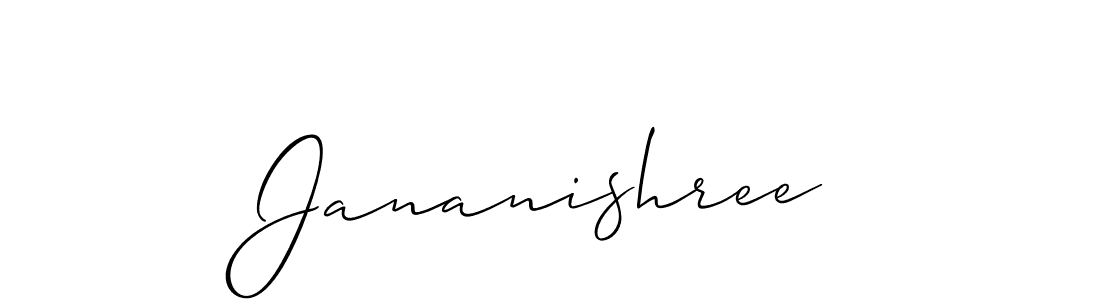 Allison_Script is a professional signature style that is perfect for those who want to add a touch of class to their signature. It is also a great choice for those who want to make their signature more unique. Get Jananishree name to fancy signature for free. Jananishree signature style 2 images and pictures png