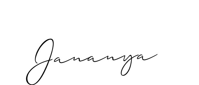 Jananya stylish signature style. Best Handwritten Sign (Allison_Script) for my name. Handwritten Signature Collection Ideas for my name Jananya. Jananya signature style 2 images and pictures png