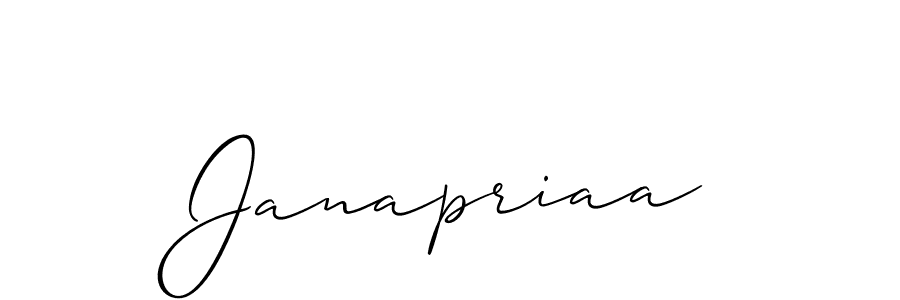How to make Janapriaa name signature. Use Allison_Script style for creating short signs online. This is the latest handwritten sign. Janapriaa signature style 2 images and pictures png