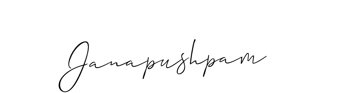 Once you've used our free online signature maker to create your best signature Allison_Script style, it's time to enjoy all of the benefits that Janapushpam name signing documents. Janapushpam signature style 2 images and pictures png