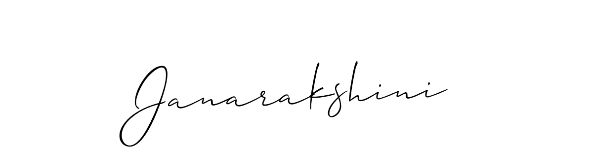 Make a beautiful signature design for name Janarakshini. With this signature (Allison_Script) style, you can create a handwritten signature for free. Janarakshini signature style 2 images and pictures png