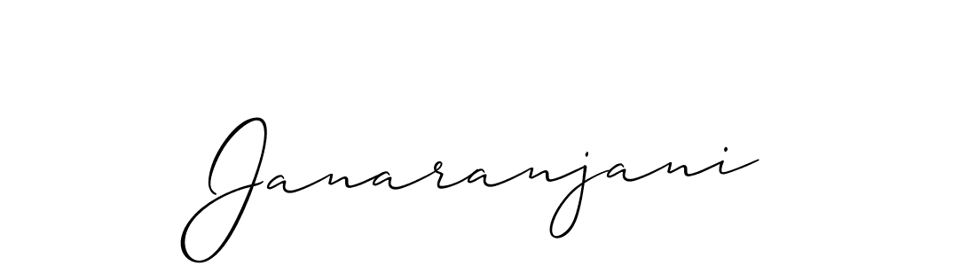 Design your own signature with our free online signature maker. With this signature software, you can create a handwritten (Allison_Script) signature for name Janaranjani. Janaranjani signature style 2 images and pictures png