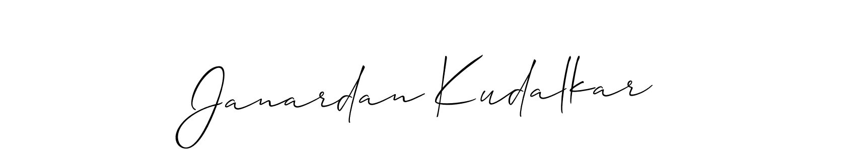 How to make Janardan Kudalkar signature? Allison_Script is a professional autograph style. Create handwritten signature for Janardan Kudalkar name. Janardan Kudalkar signature style 2 images and pictures png