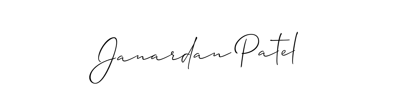 How to make Janardan Patel signature? Allison_Script is a professional autograph style. Create handwritten signature for Janardan Patel name. Janardan Patel signature style 2 images and pictures png