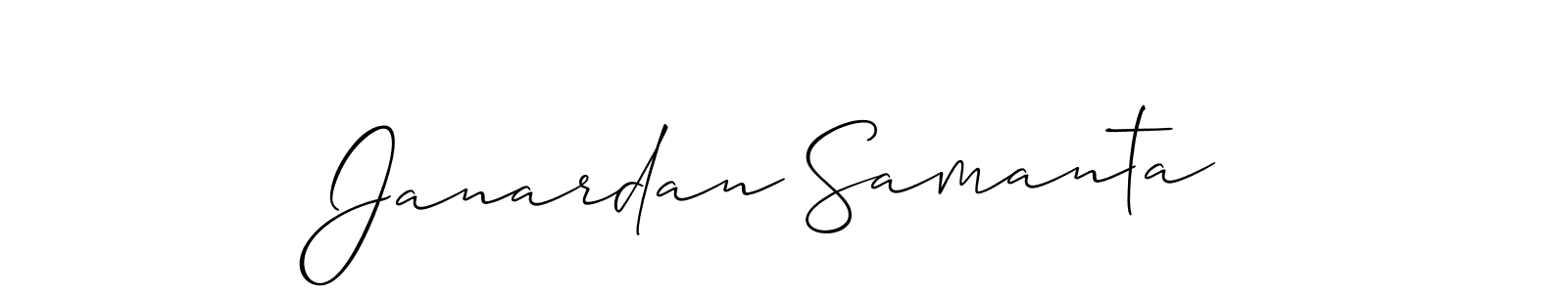 Create a beautiful signature design for name Janardan Samanta. With this signature (Allison_Script) fonts, you can make a handwritten signature for free. Janardan Samanta signature style 2 images and pictures png