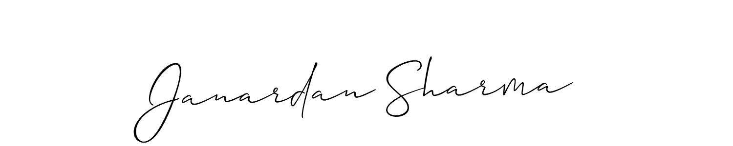 How to Draw Janardan Sharma signature style? Allison_Script is a latest design signature styles for name Janardan Sharma. Janardan Sharma signature style 2 images and pictures png