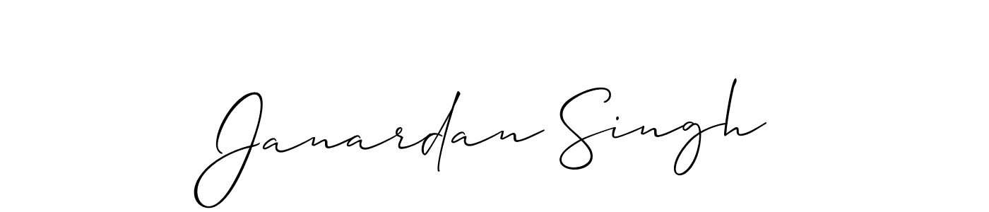 How to make Janardan Singh name signature. Use Allison_Script style for creating short signs online. This is the latest handwritten sign. Janardan Singh signature style 2 images and pictures png
