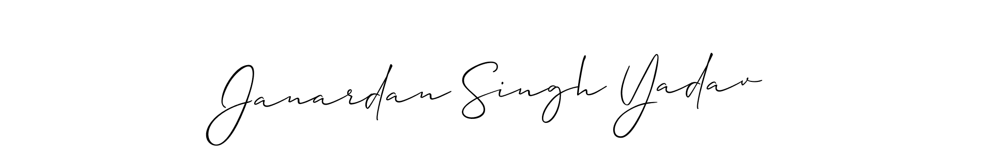 How to make Janardan Singh Yadav name signature. Use Allison_Script style for creating short signs online. This is the latest handwritten sign. Janardan Singh Yadav signature style 2 images and pictures png