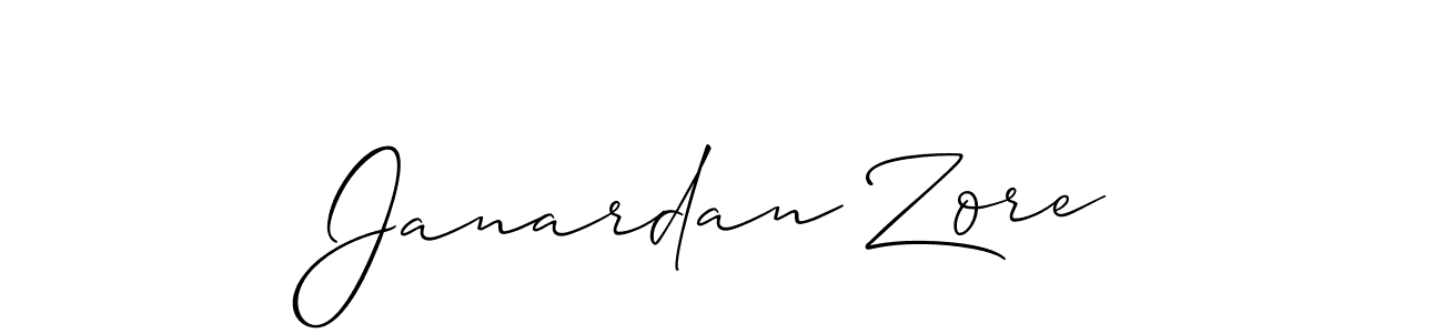 if you are searching for the best signature style for your name Janardan Zore. so please give up your signature search. here we have designed multiple signature styles  using Allison_Script. Janardan Zore signature style 2 images and pictures png