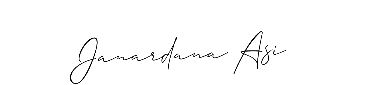 You should practise on your own different ways (Allison_Script) to write your name (Janardana Asi) in signature. don't let someone else do it for you. Janardana Asi signature style 2 images and pictures png