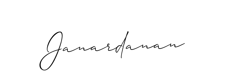 Make a beautiful signature design for name Janardanan. With this signature (Allison_Script) style, you can create a handwritten signature for free. Janardanan signature style 2 images and pictures png