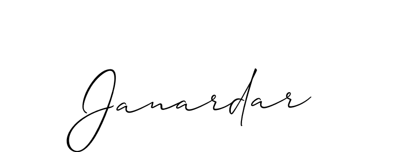 if you are searching for the best signature style for your name Janardar. so please give up your signature search. here we have designed multiple signature styles  using Allison_Script. Janardar signature style 2 images and pictures png