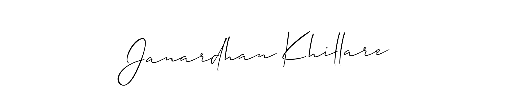 Janardhan Khillare stylish signature style. Best Handwritten Sign (Allison_Script) for my name. Handwritten Signature Collection Ideas for my name Janardhan Khillare. Janardhan Khillare signature style 2 images and pictures png