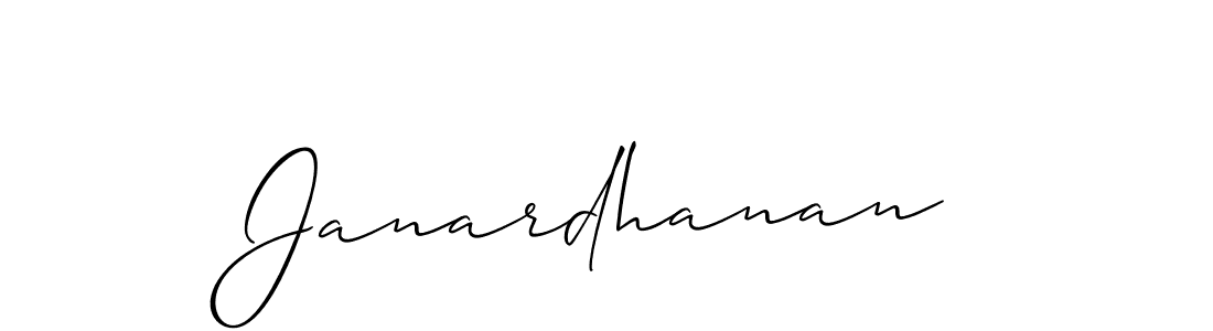 if you are searching for the best signature style for your name Janardhanan. so please give up your signature search. here we have designed multiple signature styles  using Allison_Script. Janardhanan signature style 2 images and pictures png