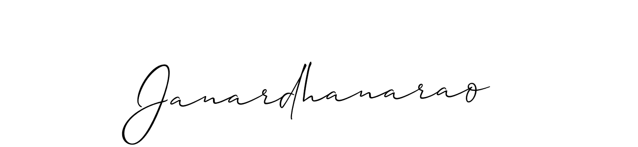 Design your own signature with our free online signature maker. With this signature software, you can create a handwritten (Allison_Script) signature for name Janardhanarao. Janardhanarao signature style 2 images and pictures png