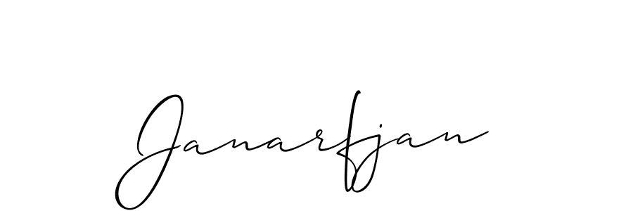 Also we have Janarfjan name is the best signature style. Create professional handwritten signature collection using Allison_Script autograph style. Janarfjan signature style 2 images and pictures png