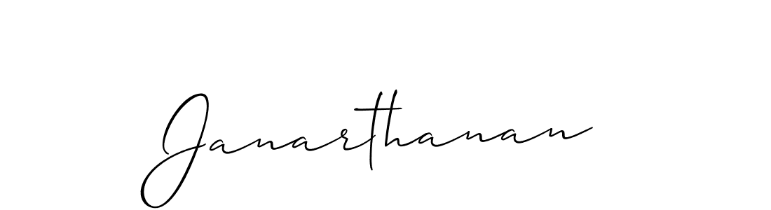 Design your own signature with our free online signature maker. With this signature software, you can create a handwritten (Allison_Script) signature for name Janarthanan. Janarthanan signature style 2 images and pictures png