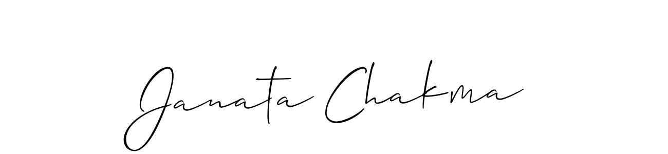 Design your own signature with our free online signature maker. With this signature software, you can create a handwritten (Allison_Script) signature for name Janata Chakma. Janata Chakma signature style 2 images and pictures png