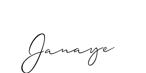 Create a beautiful signature design for name Janaye. With this signature (Allison_Script) fonts, you can make a handwritten signature for free. Janaye signature style 2 images and pictures png
