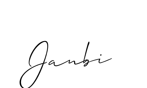 How to make Janbi signature? Allison_Script is a professional autograph style. Create handwritten signature for Janbi name. Janbi signature style 2 images and pictures png