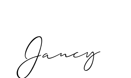 How to Draw Jancy signature style? Allison_Script is a latest design signature styles for name Jancy. Jancy signature style 2 images and pictures png