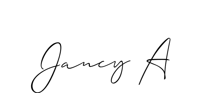 How to Draw Jancy A signature style? Allison_Script is a latest design signature styles for name Jancy A. Jancy A signature style 2 images and pictures png