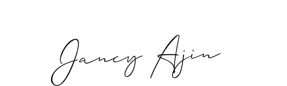 Also we have Jancy Ajin name is the best signature style. Create professional handwritten signature collection using Allison_Script autograph style. Jancy Ajin signature style 2 images and pictures png