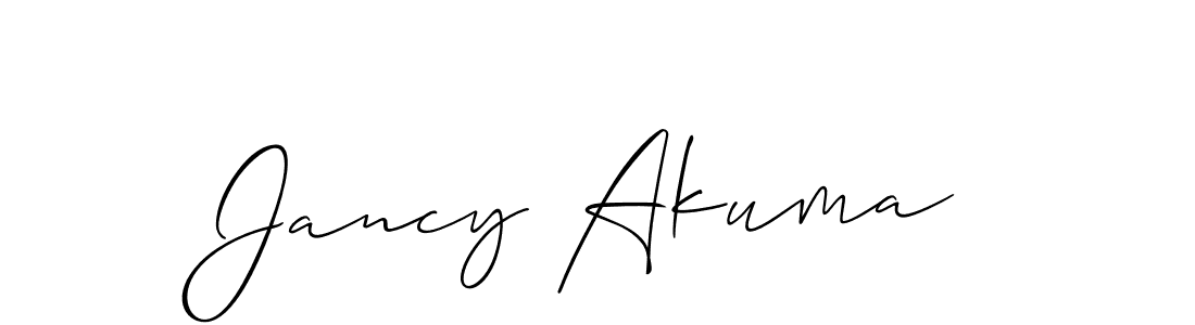 Once you've used our free online signature maker to create your best signature Allison_Script style, it's time to enjoy all of the benefits that Jancy Akuma name signing documents. Jancy Akuma signature style 2 images and pictures png