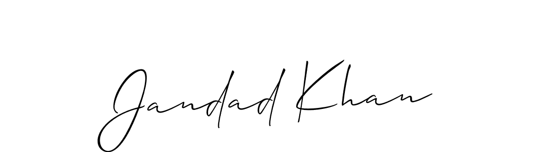 How to make Jandad Khan name signature. Use Allison_Script style for creating short signs online. This is the latest handwritten sign. Jandad Khan signature style 2 images and pictures png