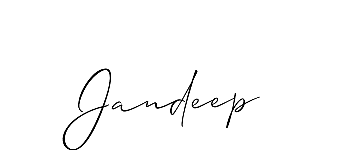 How to Draw Jandeep signature style? Allison_Script is a latest design signature styles for name Jandeep. Jandeep signature style 2 images and pictures png