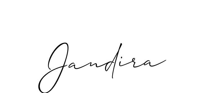 The best way (Allison_Script) to make a short signature is to pick only two or three words in your name. The name Jandira include a total of six letters. For converting this name. Jandira signature style 2 images and pictures png