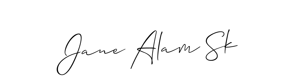 Create a beautiful signature design for name Jane Alam Sk. With this signature (Allison_Script) fonts, you can make a handwritten signature for free. Jane Alam Sk signature style 2 images and pictures png