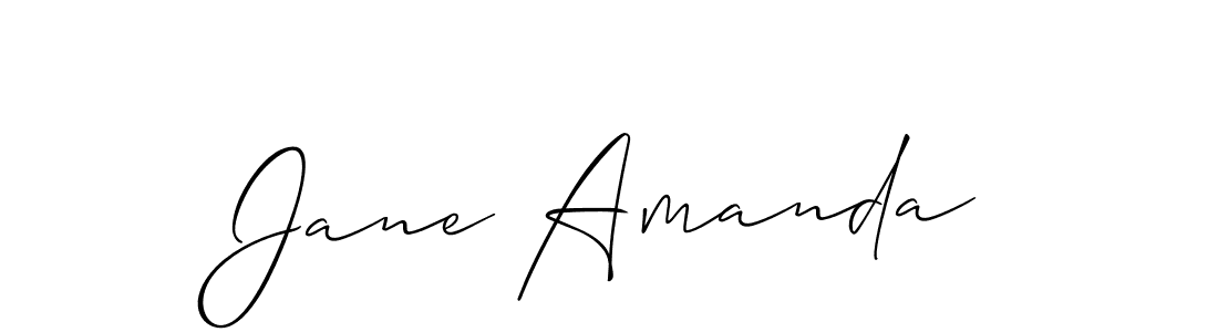 Allison_Script is a professional signature style that is perfect for those who want to add a touch of class to their signature. It is also a great choice for those who want to make their signature more unique. Get Jane Amanda name to fancy signature for free. Jane Amanda signature style 2 images and pictures png