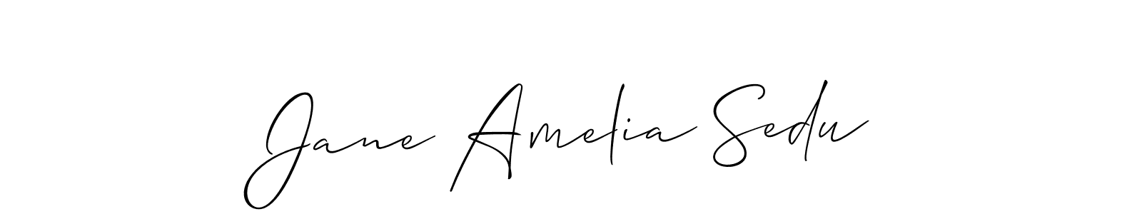 Create a beautiful signature design for name Jane Amelia Sedu. With this signature (Allison_Script) fonts, you can make a handwritten signature for free. Jane Amelia Sedu signature style 2 images and pictures png