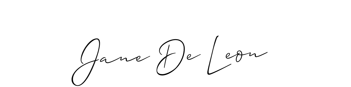 Make a short Jane De Leon signature style. Manage your documents anywhere anytime using Allison_Script. Create and add eSignatures, submit forms, share and send files easily. Jane De Leon signature style 2 images and pictures png