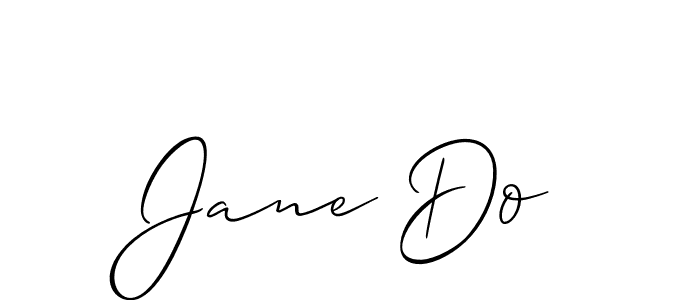 Jane Do stylish signature style. Best Handwritten Sign (Allison_Script) for my name. Handwritten Signature Collection Ideas for my name Jane Do. Jane Do signature style 2 images and pictures png