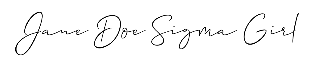Similarly Allison_Script is the best handwritten signature design. Signature creator online. You can use it as an online autograph creator for name Jane Doe Sigma Girl. Jane Doe Sigma Girl signature style 2 images and pictures png