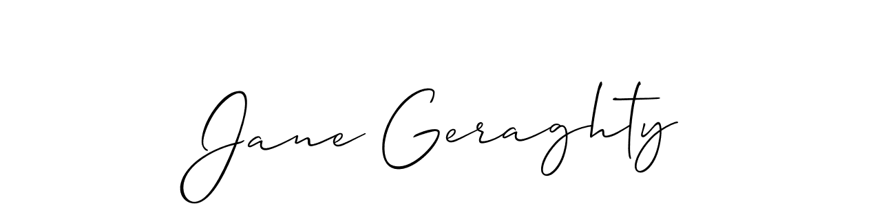 You should practise on your own different ways (Allison_Script) to write your name (Jane Geraghty) in signature. don't let someone else do it for you. Jane Geraghty signature style 2 images and pictures png